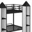  Lit superposé simple en forme de château avec garde-robe et rangement multiple Khaleesah-106956822