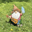 Statue de gnome solaire Exhart avec guitare et bouteille incandescente, 9 x 5 x 11 po Exhart