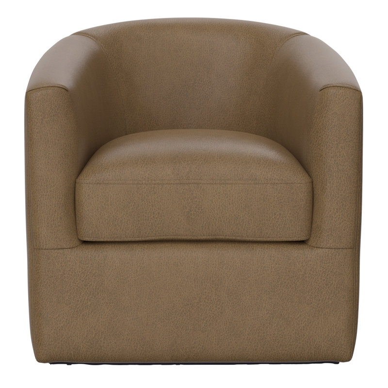 Fauteuil d'appoint pivotant à 360 degrés, Polyester brun