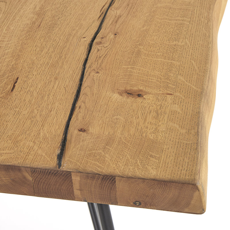 Table de salle à manger de 78 po avec plateau en bois massif Karlie 