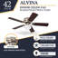 Alvina 42'' Ceiling Fan with LED Lights