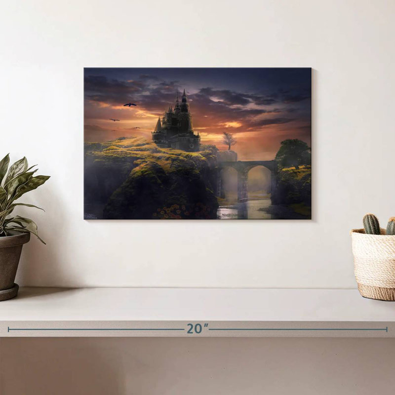 Paysage de château Lilie Fantasy, H 8 po x l 12 po