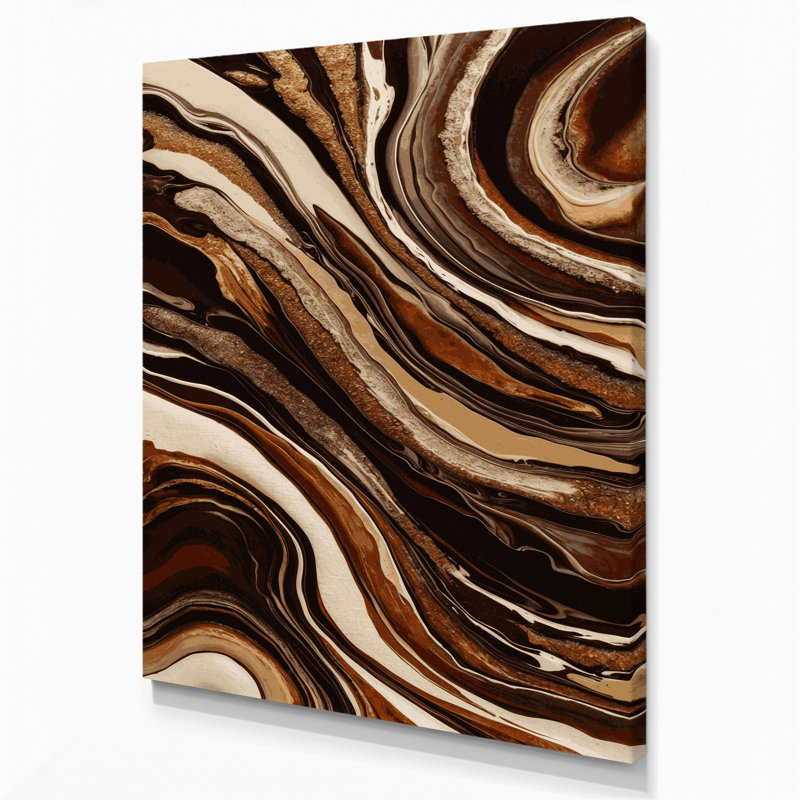 Abstrait art fluide sur toile noire 7, H 30 po x l 20 po