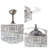 42 Inch - Silver Crystal Fan Chandelier - Remote Control / Dimmable / Variable Speed - Suitable For Living Room And Any Room
