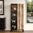 Display Cabinet With Color-Changing LED Lights & Touch-Open Door