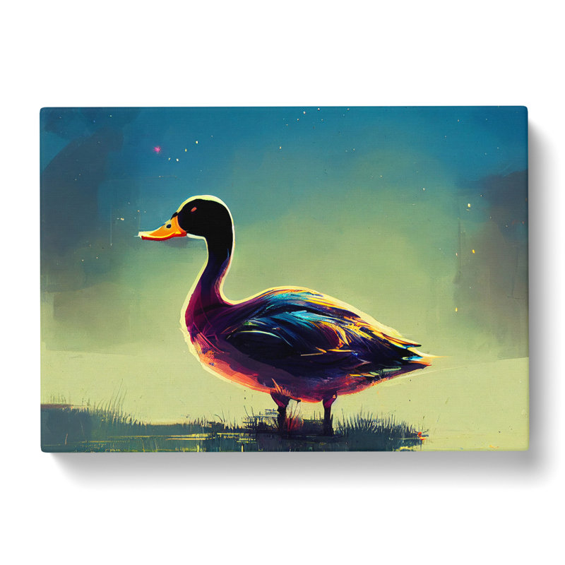 Futuristic Duck - Wrapped Canvas, 40cm H x 60cm W x 3cm D