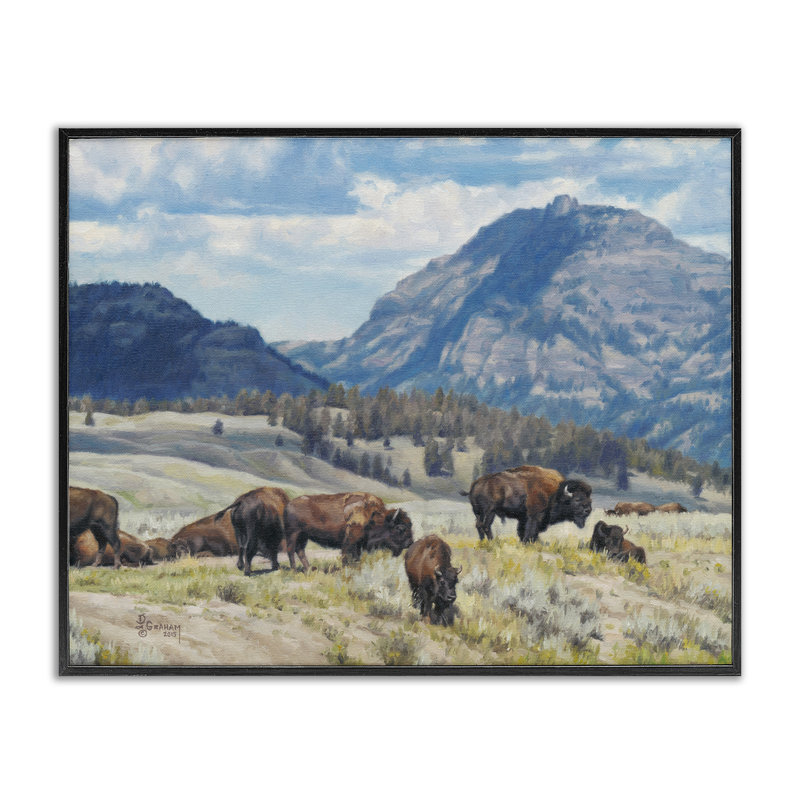 Ensoleillé après-midi ensoleillé, estampe numérique par David Graham, H 11 po x l 14 po, Giclée encadrée noir minuit