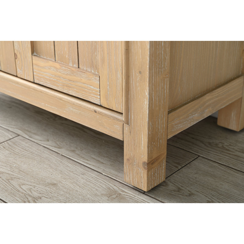 Ensemble de meuble-lavabo simple autoportant avec plateau Ardythe, 24 po, Chêne