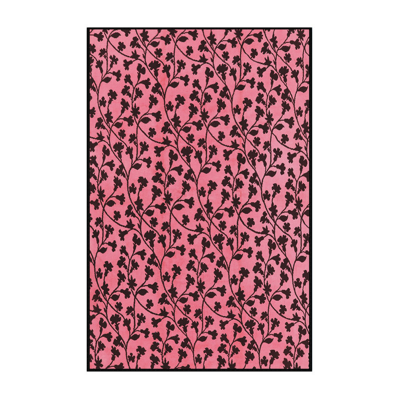 Tapis rose à motif floral Ponoma, Rectangle 2 pi x 3 pi