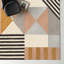Laureate Geometric Handmade Tufted Wool Cream/Light Gray/Brown Area Rug-923842386