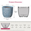 Pot à fleurs / pot rond en béton avec trous de drainage pour intérieur et extérieur bleu clair 14 po 14 po-1967433707-1967433704