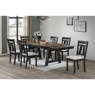 Ensemble de table de salle à manger extensible 7 pièces Cottage