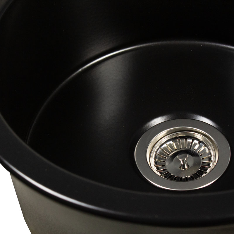 Hyannis 17.75'' L Single Basin Kitchen Sink, Matte Black