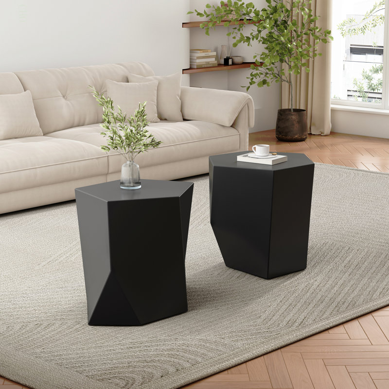 ENSEMBLE DE TABLE À CAFÉ MODERNE MGO, Noir