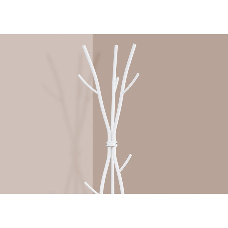 Porte-manteau sur pied 74 po H 74 po, Blanc