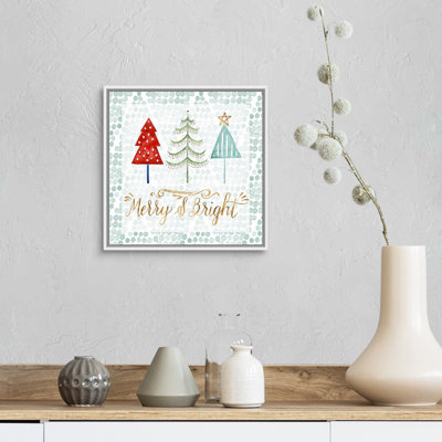Reproduction d’art textuel sur toile, "Christmas Tree whimsy III" par Grace Popp