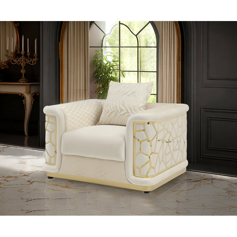 Chaise Fermo Ivory, Tissu ivoire