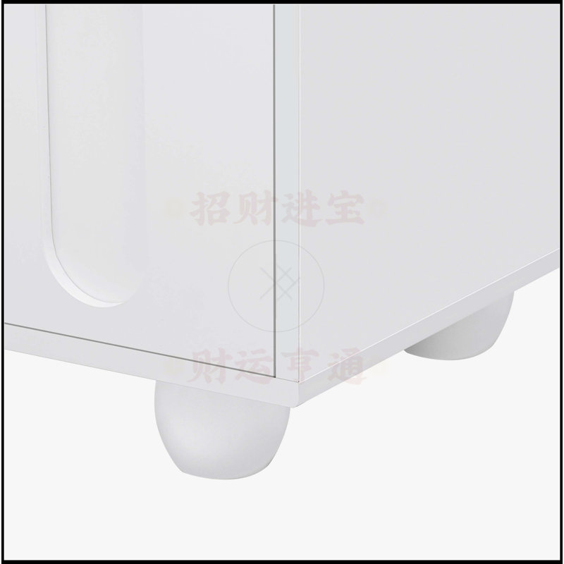 Meuble télé avec porte en verre, Blanc