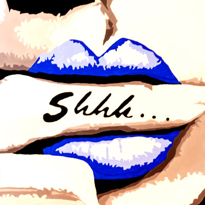 Shhh, impression sur toile tendue