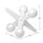  Pellegrin 9" Ceramic Decorative White Jacks Decor Sculpture-2098776709