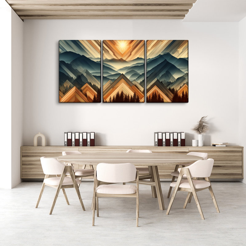 " Wrapped Canvas " 3 - Pieces, 20'' H x 30'' W x 4.5'' D