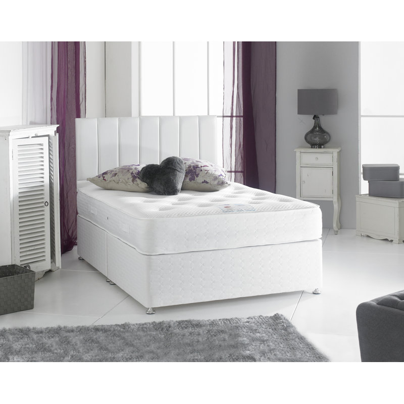 Tudela Upholstered UK King - DE 150 X 200 Cm Bed with Mattress, King (5'), 4 Drawers