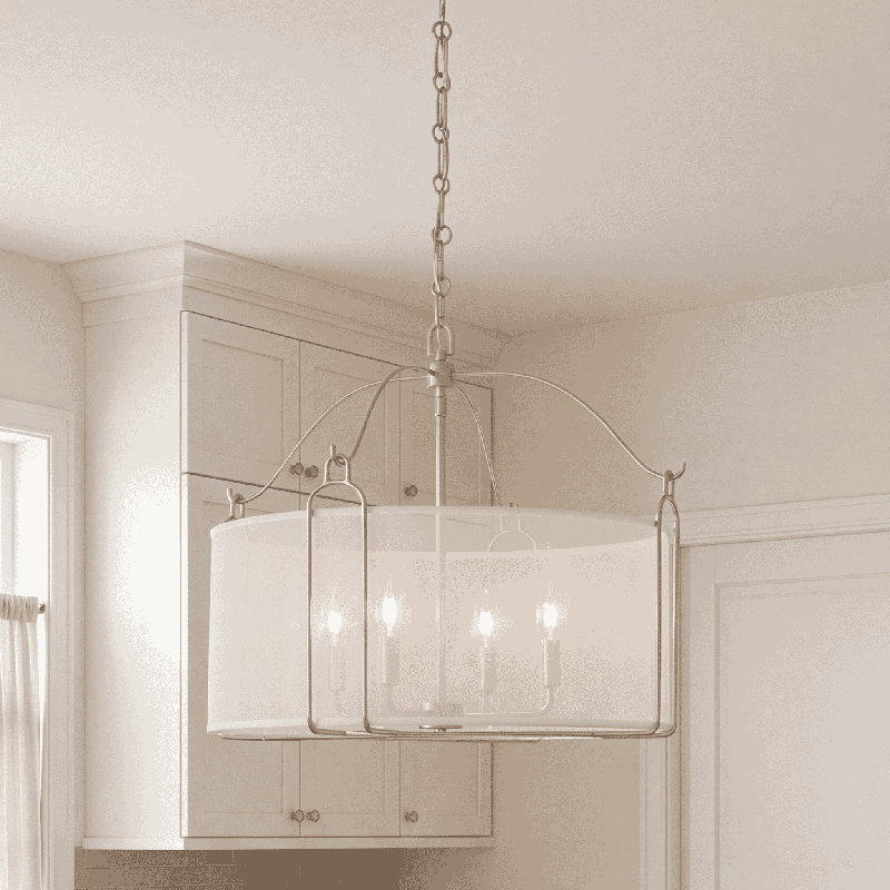 Hubbs 4 lumières Ashlay en nickel satiné, Nickel satiné