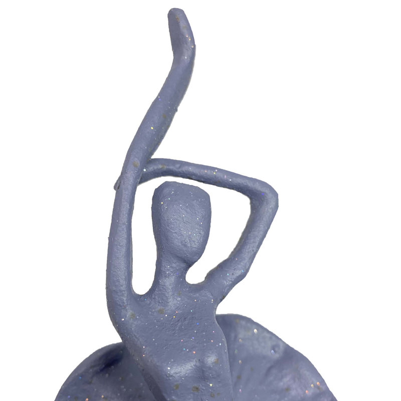 Christina BALLET PAIR Iron Figurine 21cm, Grey Shimmer