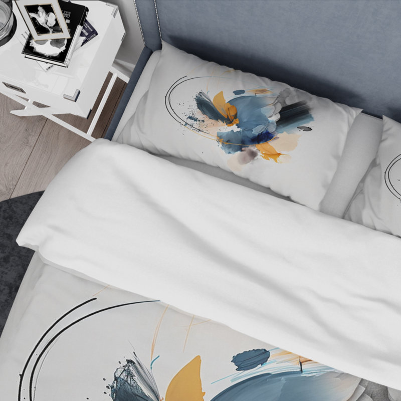 Ensemble de housse de couette Abstract Shapes Modern Artwork II BeddingMicrofiber / Polyester