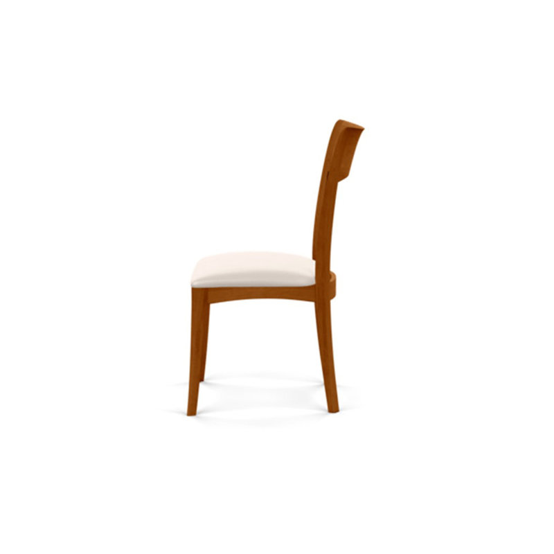Ingrid Upholstered Dining Chair, Autumn Cherry, Ebony Leather