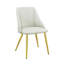 Chaise d'appoint blanche en cuir synthétique, ensemble de 2
