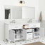 Meuble-lavabo de salle de bain, armoire de rangement en bois massif