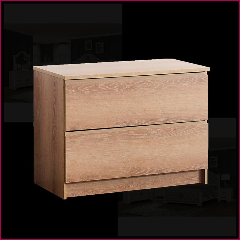 Système de garde-robe modulaire Devi avec grand rangement | Finition chêne chaud | Bois de chêne, Beige
