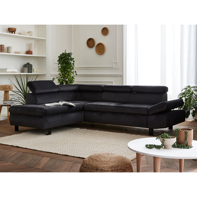 Nairobi 5 Seater Corner Sectional, Left Hand Facing, Dark Grey