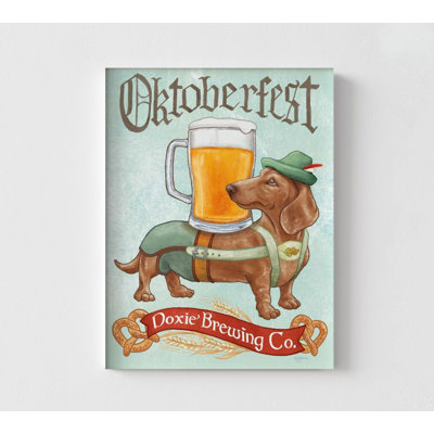 Beer Dogs III By Mary Urban, Cute German Dachshund Poster, Oktoberfest Wall Decor, Beer Festival Poster Print, Good Dog Wall Decor