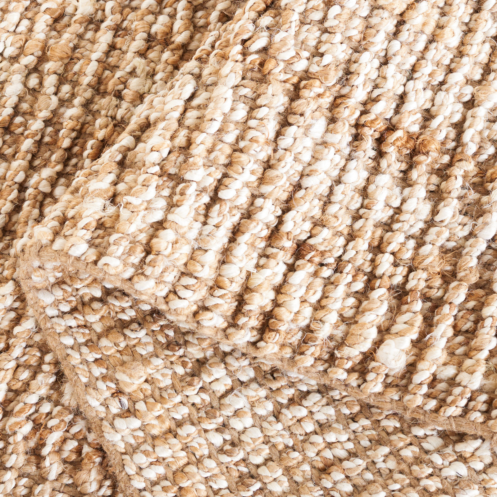 Alda Handmade Handwoven Jute/Sisal Natural/Ivory Rug, Runner 2'6" x 10'