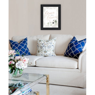 Grace Upon Grace Framed Wall Art for Living Room, Home Wall Decor by House Fenway