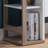 Modernize Kitchen Buffet Organizing Cabinet with 4 Shelves, White & Dark Taupe