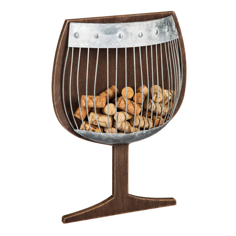 Porte-bouteilles en bois et métal