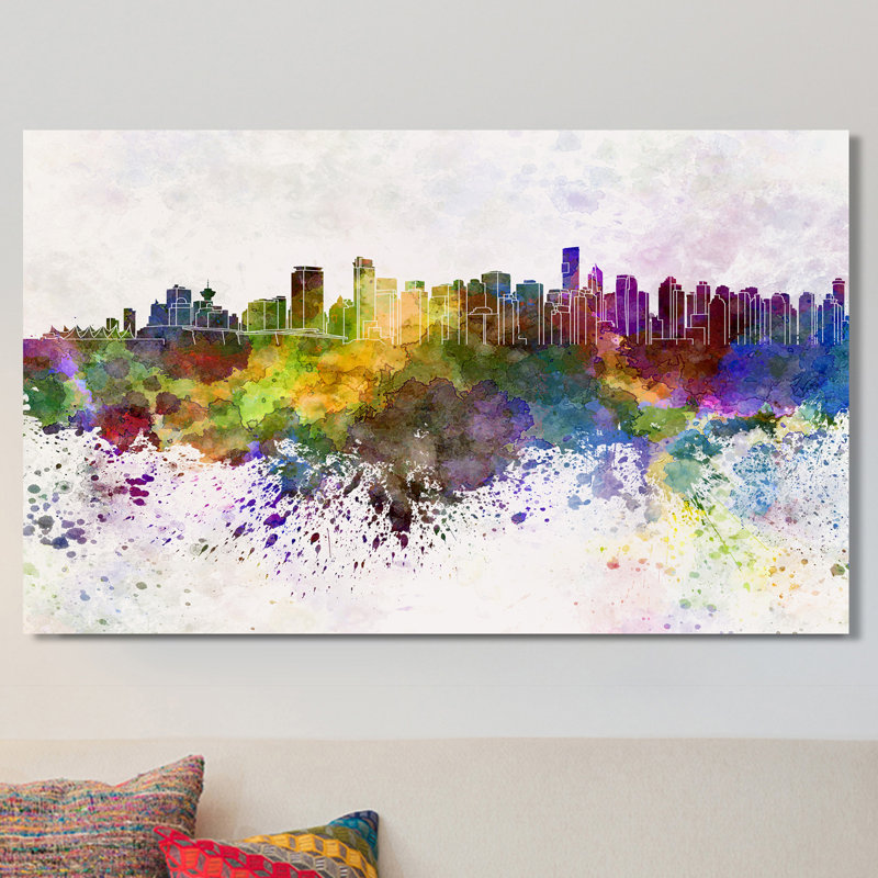 « vancouver », reproduction d’art sur toile tendue, H 24 po x l 40 po x P 1 po