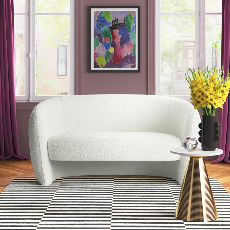Roland Upholstered 60.6'' Loveseat, Ivory Boucle