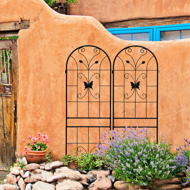 Treillis métallique antirouille de 71 po x 19,7 po, support de jardin extérieur pour, concombre, facile à assembler, solide, raisin, méthode d'installation