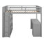 Lit mezzanine avec échelle, tablettes et bureau-777669177-777669176