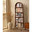 Half-circle Solid Wood Stainless Steel Full Length Mirror-1903219387
