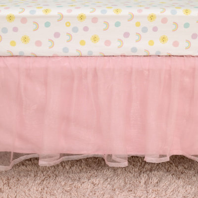 Ensemble de literie pour lit de bébé 4 pièces Vidur Happy Days Rainbows and Sunshine
