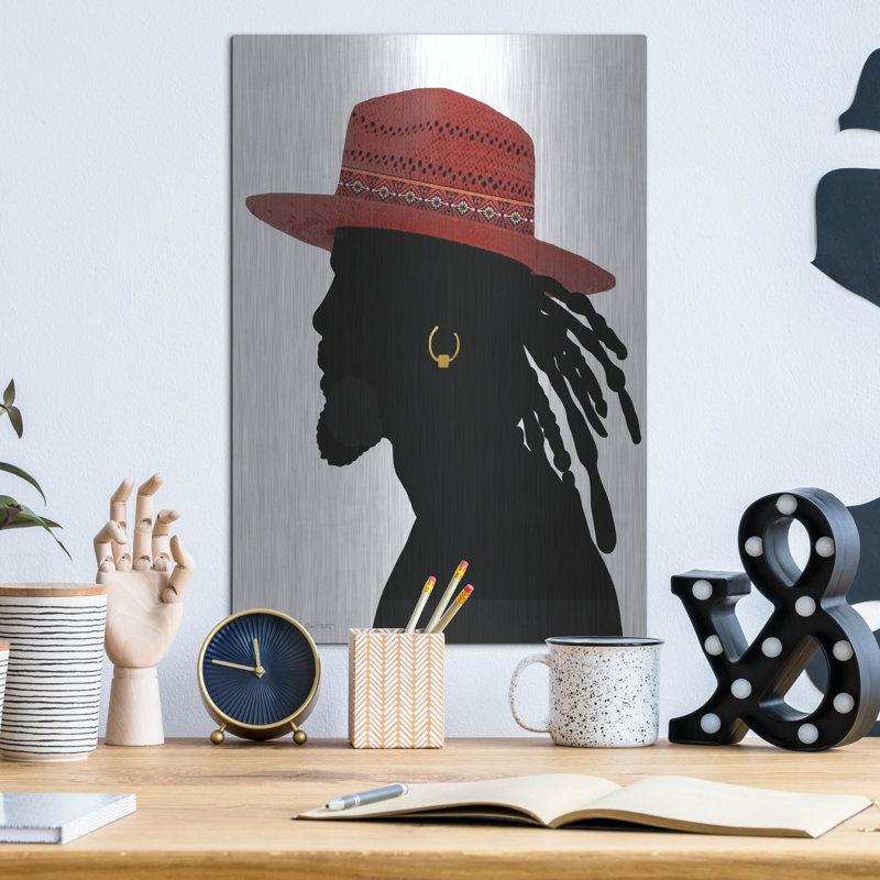 «Oh Happy Day E» par Jean Plout, art mural en métal, H 16 po x l 12 po