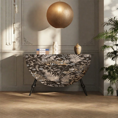 Armoire de rangement avec cadre en pin et poignées en métal