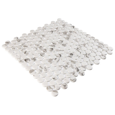Muse 1" Glass Penny Round Mosaic Wall & Floor Tile