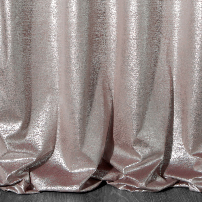 Ajahn Semi Sheer Curtains Single Panel, Powder Rose