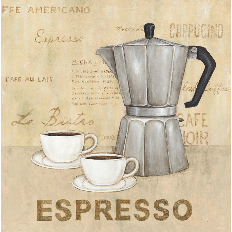 Espresso Cream by David Carter Brown - Painting Print, Black Floater Framed, 30cm H x 20cm W